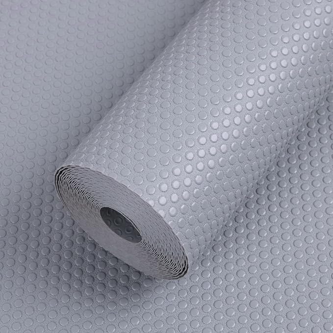 Cabinet Shelf Liner 17.7-inch Wide: Waterproof Kitchen Cabinets Liners Light by FLPMIX