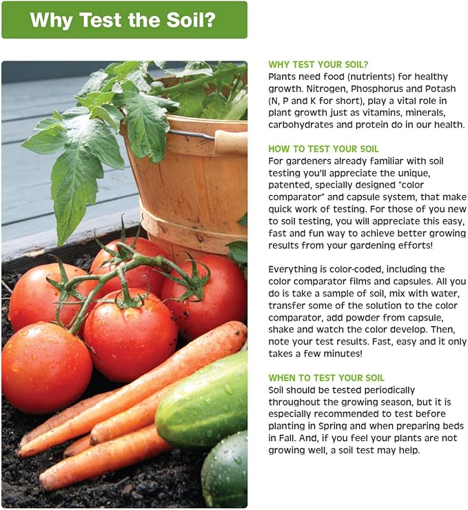 Rapitest Soil Test Kit for Gardens, Vegetables, Flowers and Lawns. USA designed - Image 4
