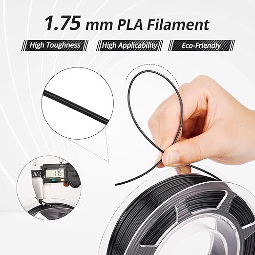 AMOLEN Silk 3D Printer Filament Bundle, PLA Filament 1.75mm Pack, Shiny 3D - Image 3