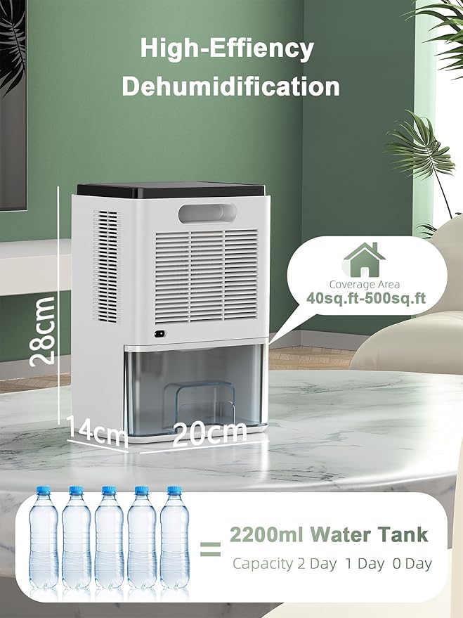 Dehumidifier, 75 OZ Water Tank Dehumidifiers - Image 8