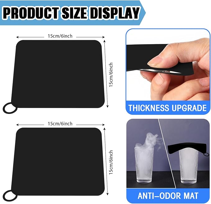 Yinkin 6 Pcs Drain Covers to Keep Bugs Out Silicone Shower Floor Tub Stoppers - Image 2