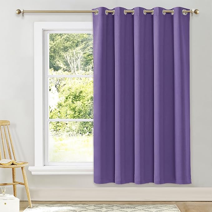 NICETOWN Blackout Wide Blinds for Sliding Door, Lilac Purple, W70 x L72 by NICETOWN