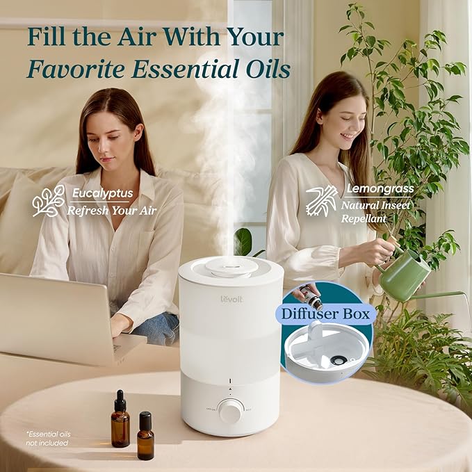 LEVOIT - Humidifiers for Bedroom - Quiet - Cool Mist/Top Fill/Essential Oil - Image 4