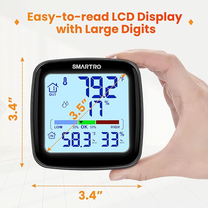 SMARTRO SC92 Professional Indoor Outdoor Thermometer Wireless Digital - Image 2