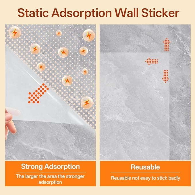 Clear Wall Protector, Non Adhesive Electrostatic Clear Contact Paper Door - Image 3