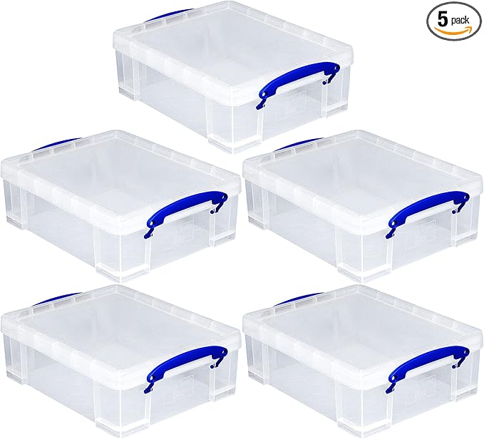 Really Useful Box Stackable 8.1 Liter Plastic Storage Container Bin by ReallyUsefulBox