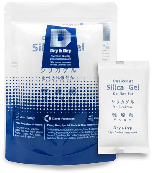 Dry & Dry 400 Gram Silica Gel Packets, Desiccant Packs, Silica Gel by DryDry