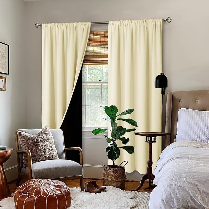BGment 100% Blackout Curtains for Bedroom 84 Inch Length, Full Room Darkening - Image 2