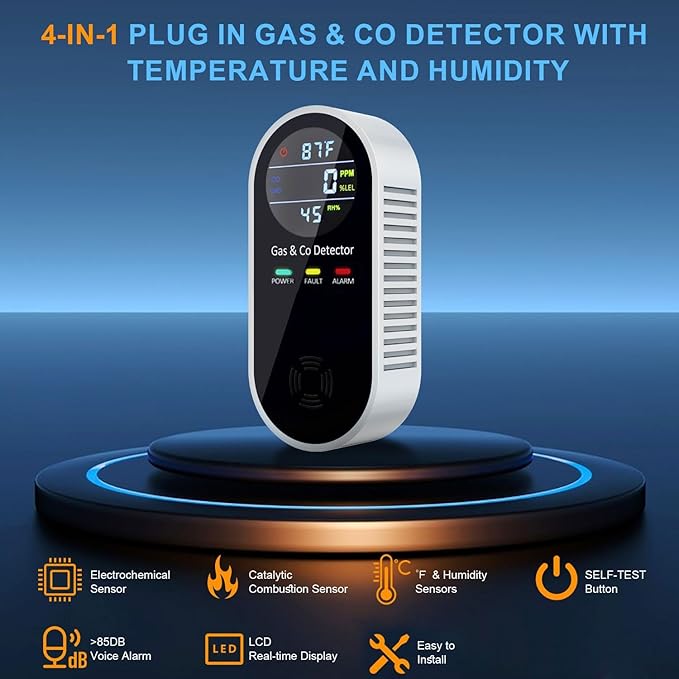 Plug in Combination Gas & Carbon Monoxide Detectors - Image 3