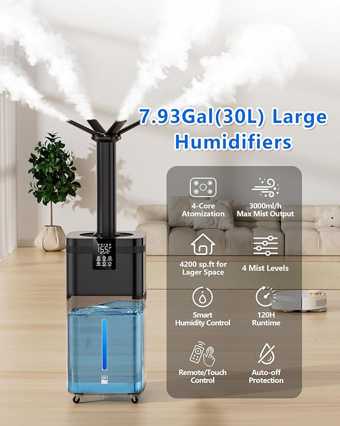30L/7.93Gal Commercial Humidifier Large Room 4200 sq.ft, Whole House - Image 3