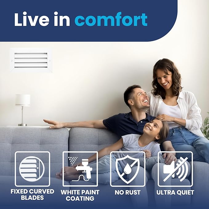 8x4 Inch Air Return Vent Cover Decorative – Premium Aluminum AC Vent Cover - Image 7