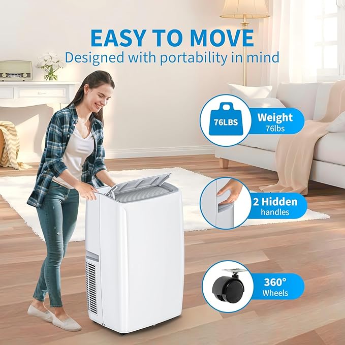 GarveeHome 14000 BTU Portable Air Conditioner, Quiet Portable AC Unit - Image 3