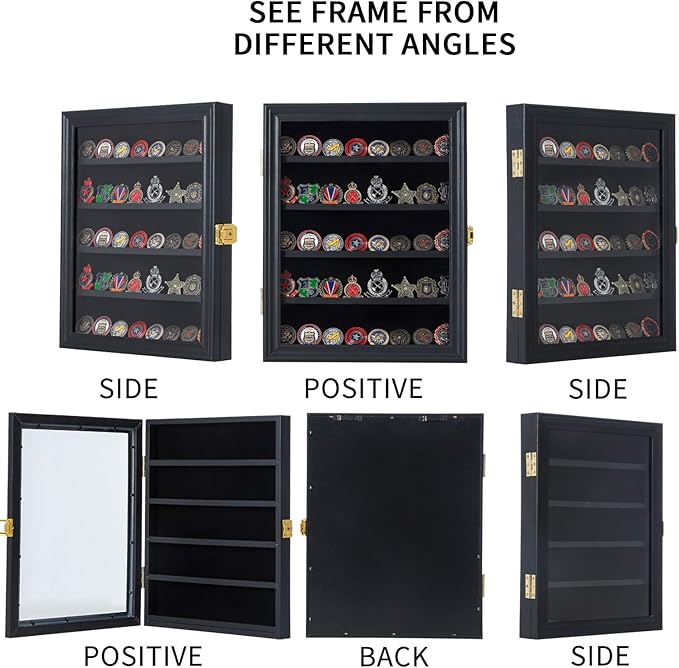 Jinchuan Military Challenge Coin Display Case Lockable Cabinet Rack Holder - Image 5