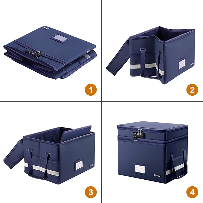 DocSafe File Box with Lock, Large Portable Home Office Filing Safe - Image 9