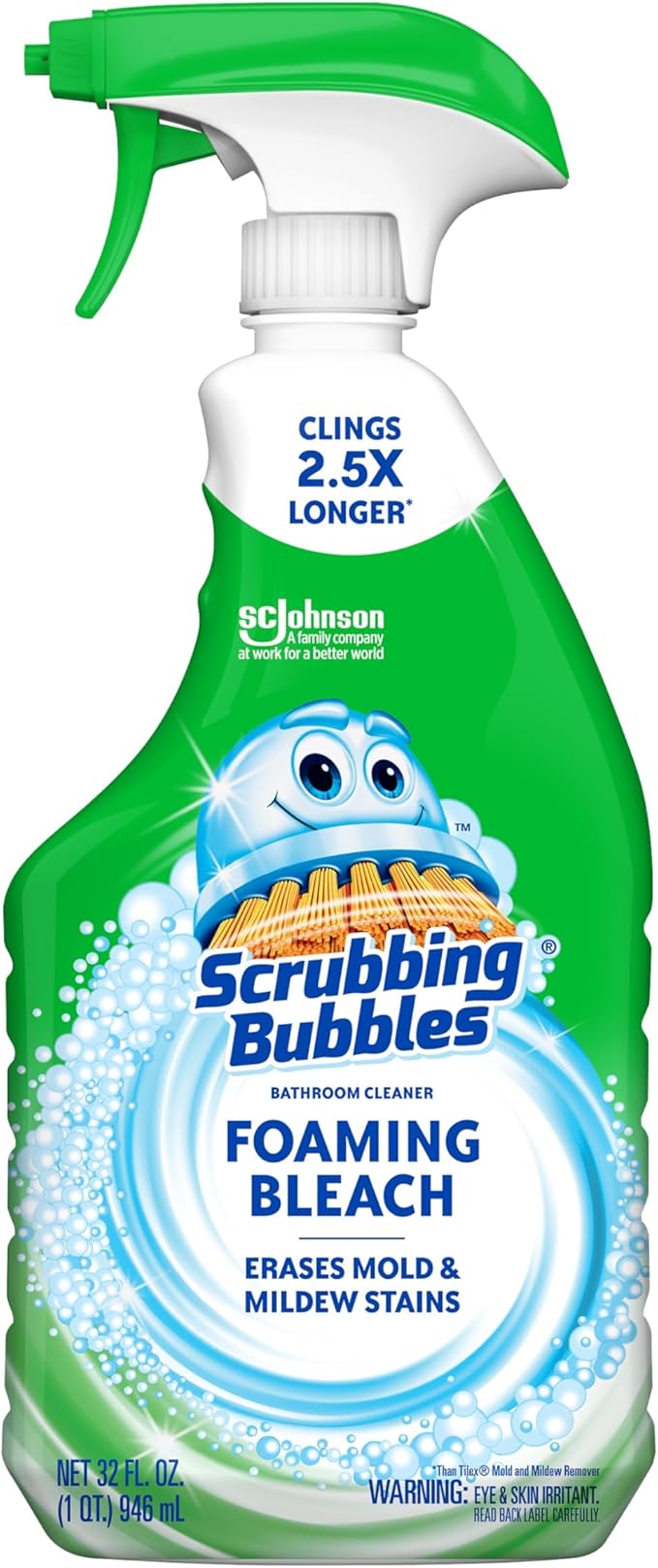 Scrubbing Bubbles Foaming Bleach Bathroom and Shower Cleaner Disinfectant Spray by ScrubbingBubbles