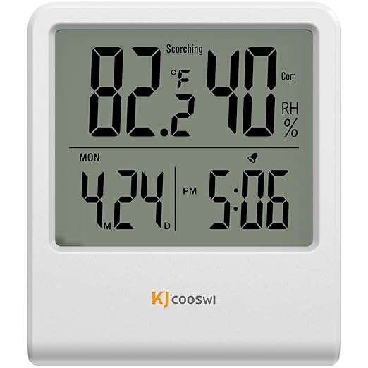 Indoor Thermometer, Room Thermometer and Hygrometer by KJCOOSWI