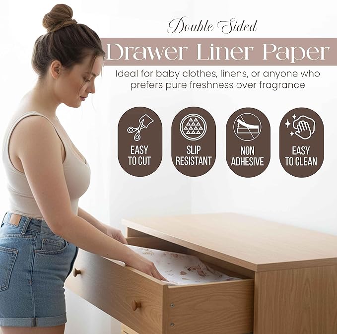 8X Non Scented Drawer Liners for Dresser - Image 4