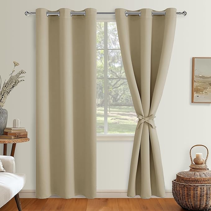 Hiasan Blackout Curtains for Bedroom, 38 x 84 Inches Long - Image 2