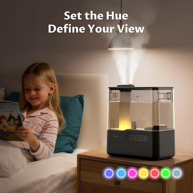 BREEZOME 5L Humidifiers for Bedroom Large Room, 36H Top Fill Cool Mist - Image 8