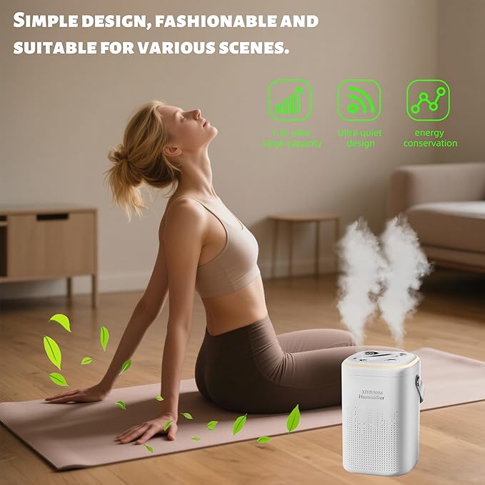 Humidifier for Bedroom 1.3l Plug In Easy Clean Humificador Smart Portable Air - Image 3