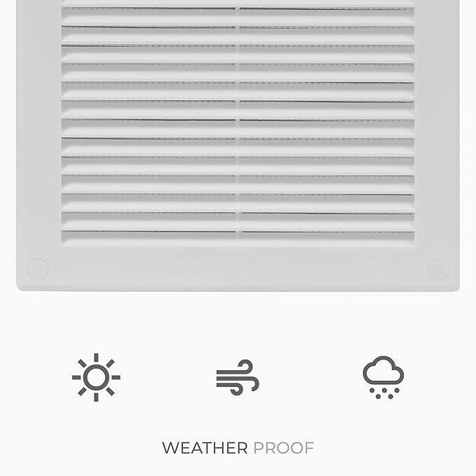 10-Pack 10" x 10" Square Air Vent Cover – White Plastic Vent Deflector - Image 6