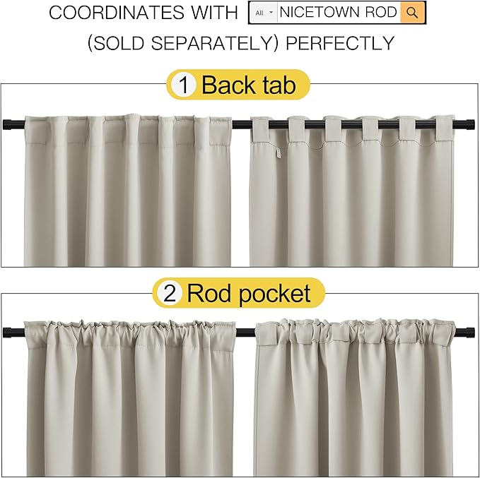 NICETOWN Blackout Curtains and Drapes - Image 3