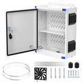 Joinfworld Outdoor Electrical Box 19.7"x15.7"x7.9" Metal Waterproof Vented Nema by Joinfworld