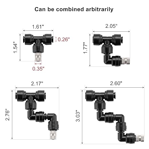 CozyCabin 360° Adjustable Mist Cooling System Nozzles Water Sprayers Connectors - Image 6