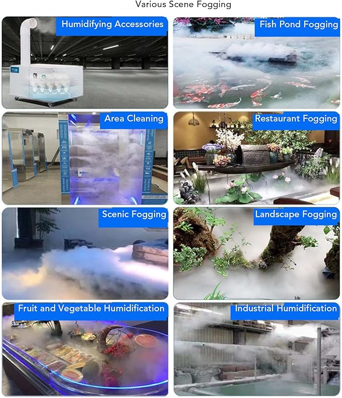 Ultrasonic Fogger Humidifier Mist Maker 3 Heads 36V Stainless Steel Low Noise - Image 3