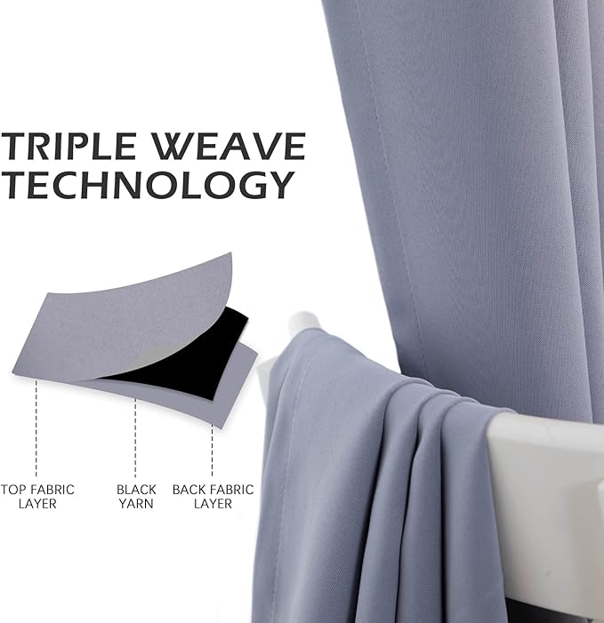 MYSKY HOME Silver Grey Curtains - Image 3
