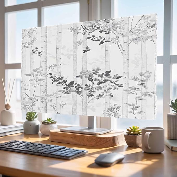 Watercolor Forest Tree Leaf Indoor TV Cover, Elastic TV Screen Protector - Image 4