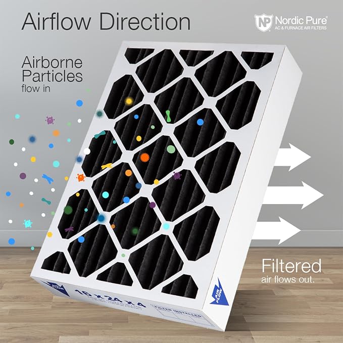 Nordic Pure 16x25x4 Pleated MERV 8 Pure Carbon Air Filters 6 Pack | Actual - Image 8