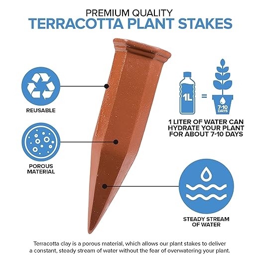 Modern Innovations Ceramic Terracotta Self Watering Spikes Vacation Automatic - Image 2