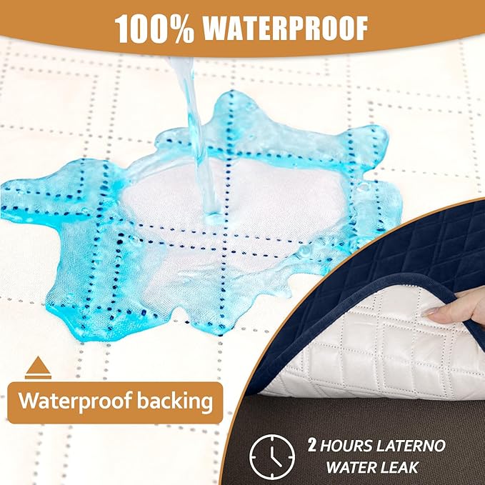 Arfntevss Waterproof Sectional Couch Covers L Shape Washable Velvet Sofa Cover - Image 2