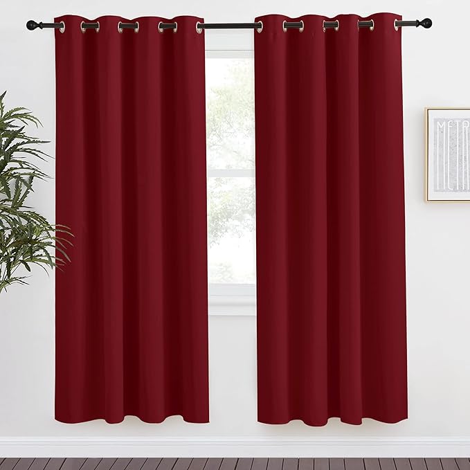 NICETOWN Christmas Burgundy Curtains by NICETOWN