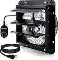 10 Inch Shutter Exhaust Fan for Greenhouse, Chicken Coop Ventilation, Wall by Hipoilk