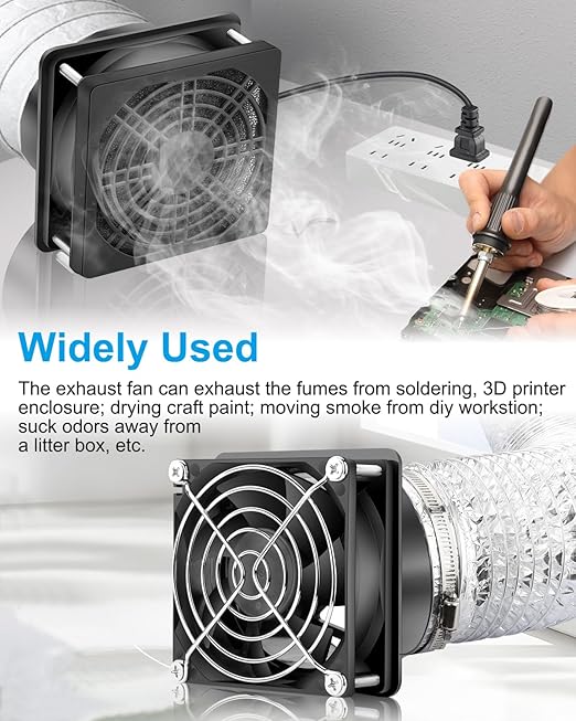 GDSTIME 3 Inch Solder Fume Smoke Extractor Fan - Image 2