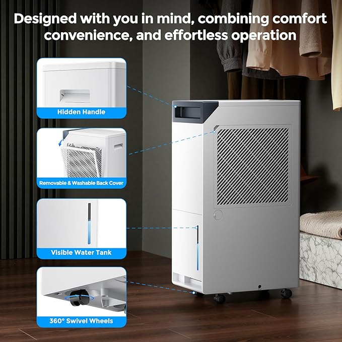 4500 Sq.Ft. Most Efficient Energy Star 2025, Max 80 Pint/D Smart Compressor - Image 8