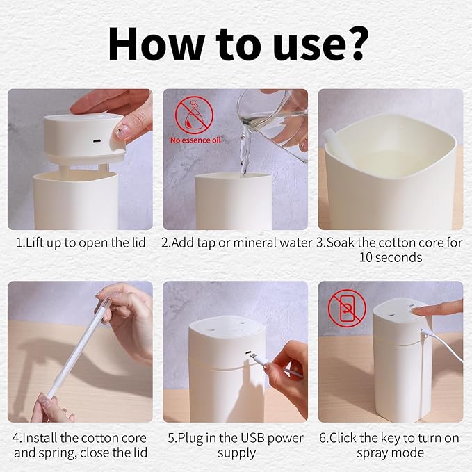 Small Humidifier for Plant, Cool Mist Mini Humidifiers for Bedroom, Desk - Image 7