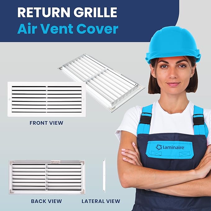 20x8 Inch Air Return Vent Cover Decorative – Premium Aluminum AC Vent Cover - Image 2