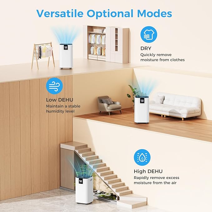 4000 sq.ft Dehumidifier for Basement, Trazico 45 Pint Dehumidifiers for Home - Image 4