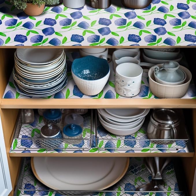 2 Rolls 18" W x 192" L Floral Drawer and Shelf Liner - Image 7