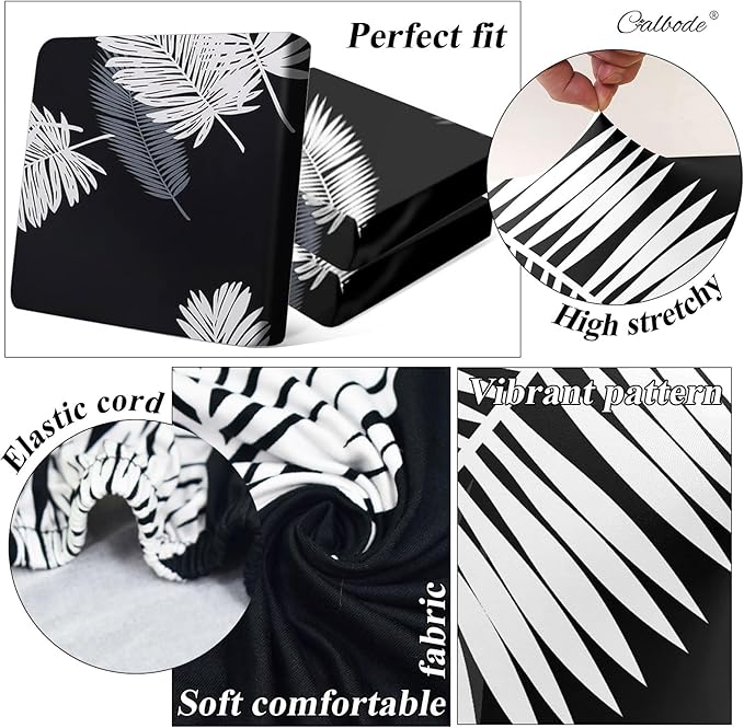 8Pcs Stretch Patio Cushion Covers Dustproof Outdoor Cushion Covers Washable - Image 3