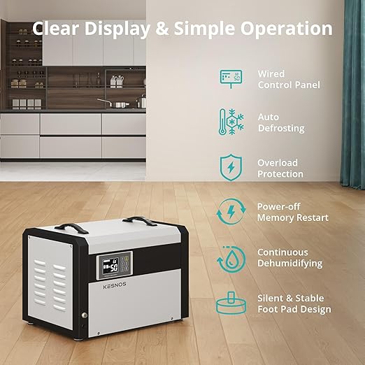 Kesnos Large Commercial Dehumidifier 158 Pints - Image 6