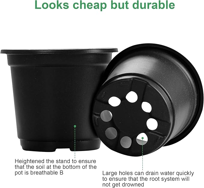 MIXC Plant Nursery Pots with Humidity Dome 4" Soft Transparent Plastic - Image 3