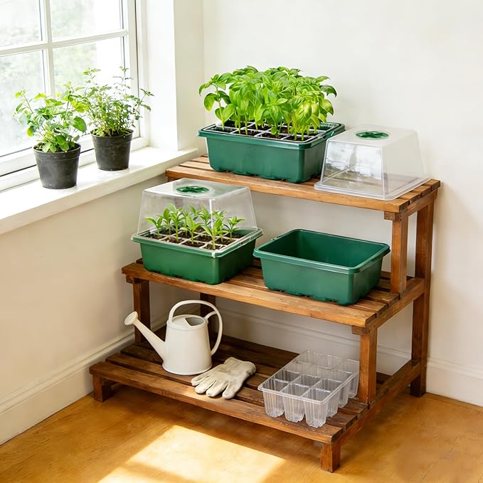 MIXC Seed Starter Tray with Elevated Lid, 120 Cells Seed Starter Kit with - Image 7