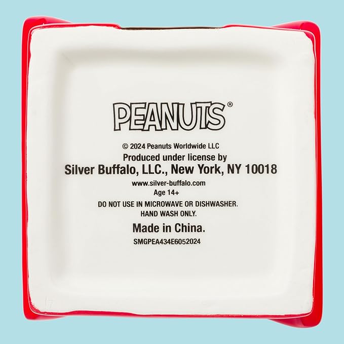Silver Buffalo Peanuts Sculpted Ceramic Cookie Jar Featuring Snoopy and - Image 8
