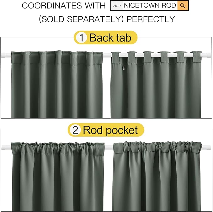 NICETOWN Blackout Curtain Panels Window Draperies - Image 3
