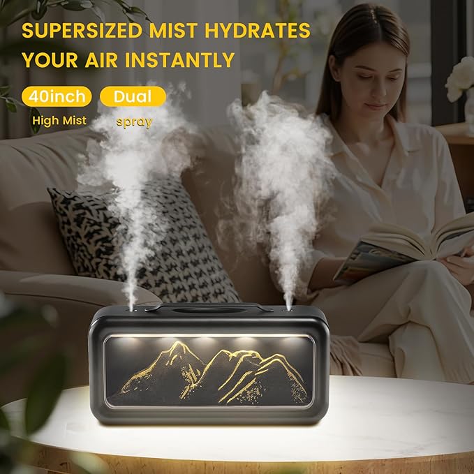 HEEYCEM Small Humidifiers for Bedroom, 600ml Cool Mist Top Fill Humidifier for - Image 2