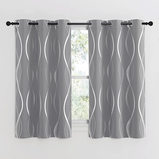 NICETOWN Kitchen Blackout Curtain Panels, 34 by 54 Inch, Window Treatment - Image 2